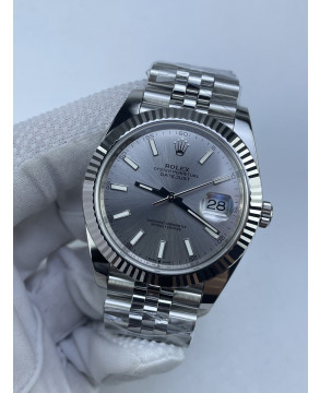 (준비완료/특급배송)NO.3256/롤렉스 데이저스트 126334 41미리 실버다이얼 바인덱스 QP공장