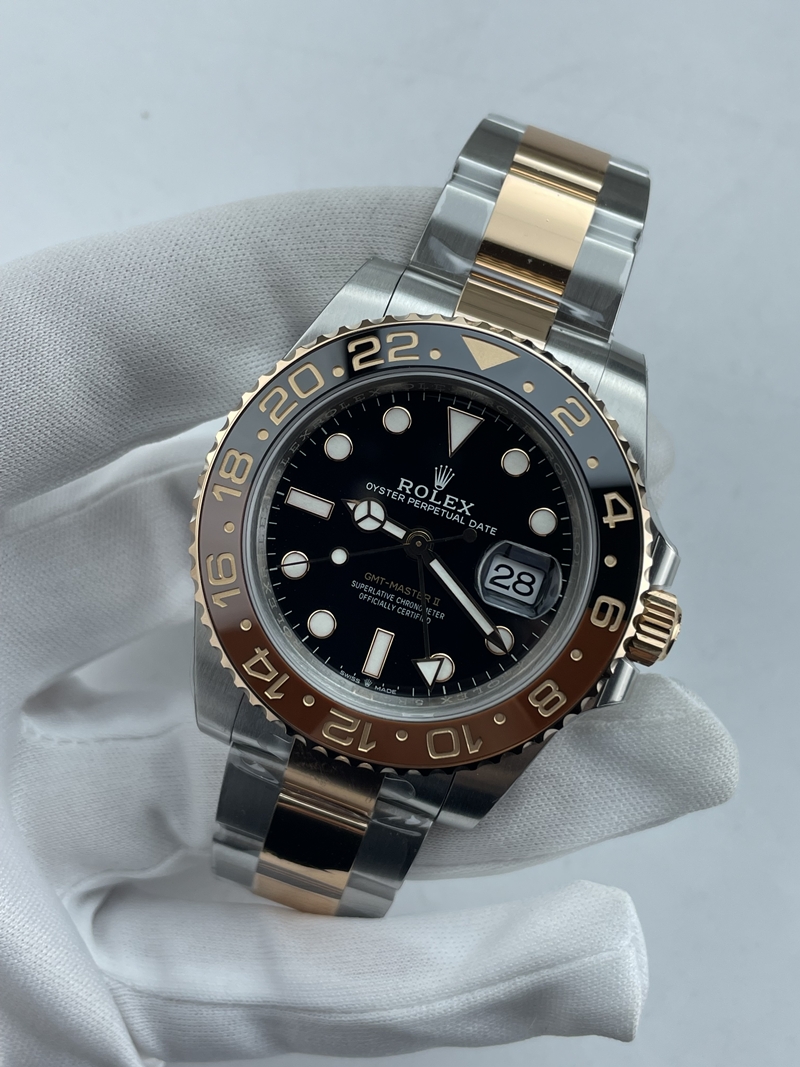 (준비완료/특급배송)NO.3637/VS공장 롤렉스 지엠티마스터2 텅스텐 로즈골드콤비 블랙